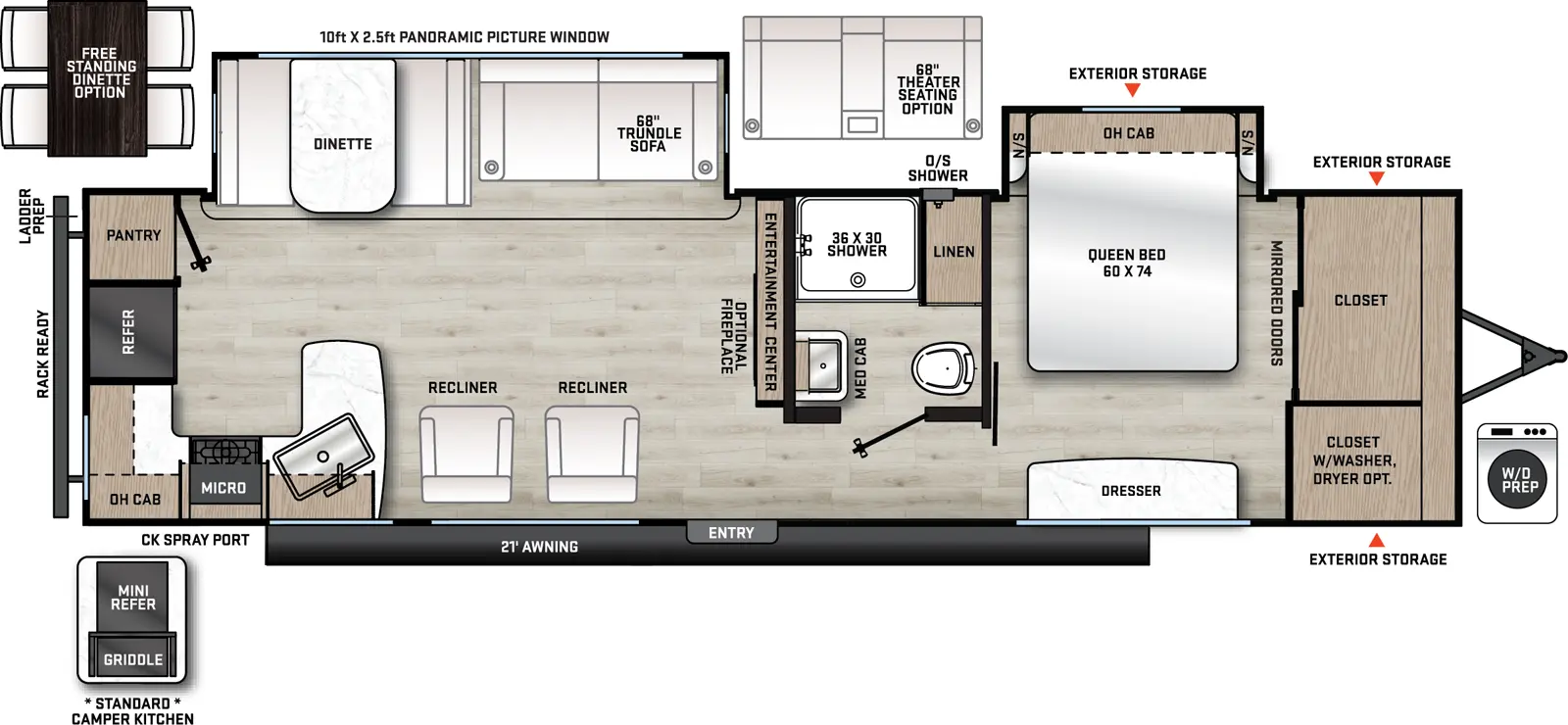 Catalina Legacy Edition 303RKDS Floorplan